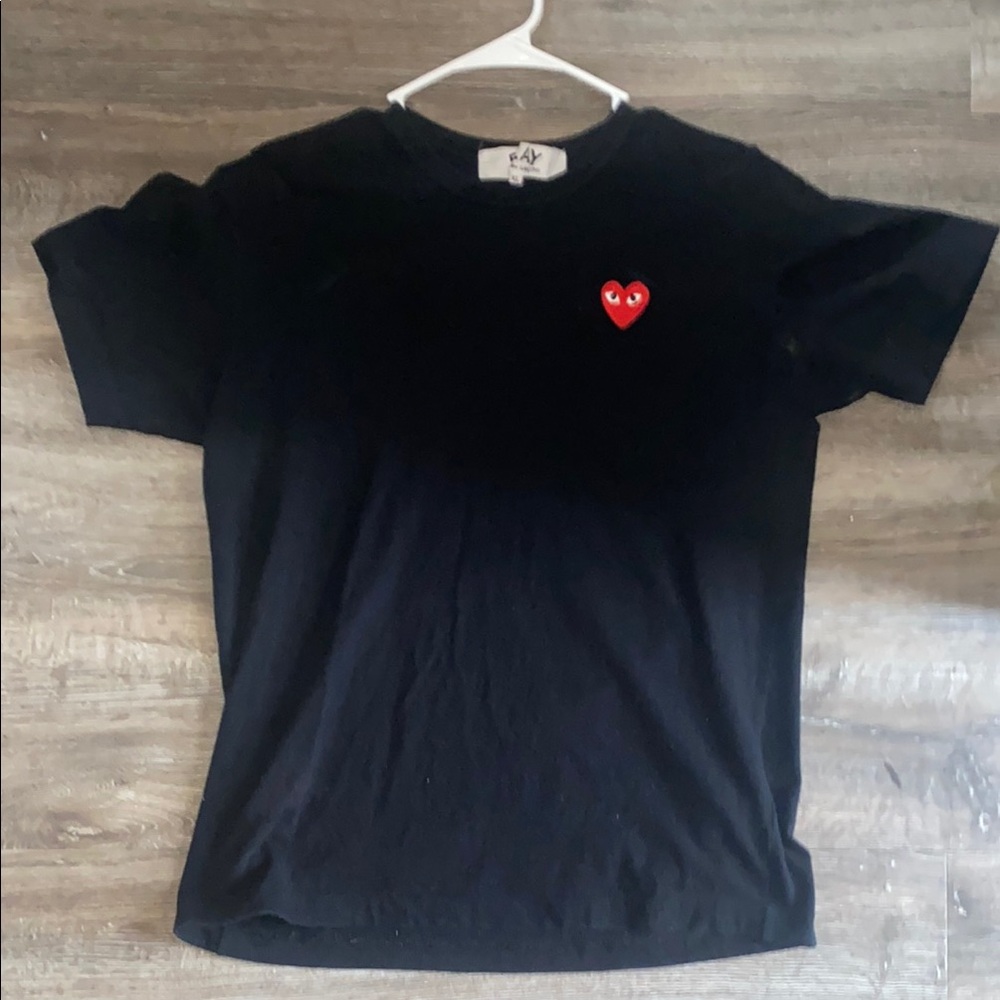 Comme des Garcons PLAY Black and Red Short Sleeve Tees Worn Twice